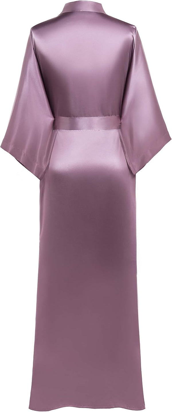 Elegant Satin Kimono Robe